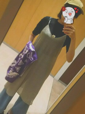 「Ungrid（アングリッド）のアイテム（その他トップス）」を使った、おりりんさん（レディース・166cm）の夏コーディネート