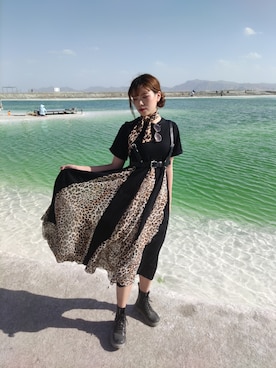 「アイテム（ワンピース/ドレス）」を使った、クリーミー🍰さん（レディース・169cm・10代）の夏コーディネート