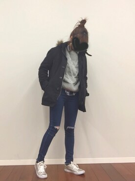 m.さん（レディース・160cm）の冬コーディネート