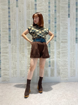 「REDYAZEL（レディアゼル）のアイテム（パンツ）」を使った、k a n aさん（レディース・154cm）の秋コーディネート