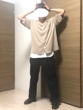 「MONKEY TIME（モンキータイム）のアイテム（タンクトップ）」を使った、KaYさん（メンズ・170cm）の夏コーディネート