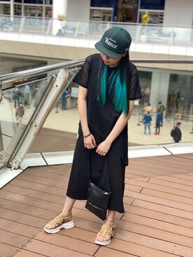 「AVIREX（アヴィレックス）の【直営店限定】エアフォース ベースキャップ/AIR FORCE BACES CAP（キャップ）」を使った、タロウさん（レディース・161cm）の春コーディネート