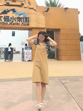 「無（ム）のアイテム（オールインワン・サロペット）」を使った、wnさん（レディース・168cm）の秋コーディネート