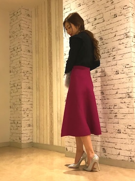 「ECLIN（エクラン）のアイテム」を使った、arisa__eclinさん（レディース・158cm）の冬コーディネート