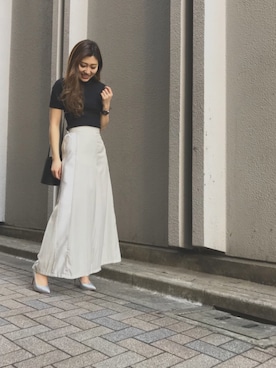 「ECLIN（エクラン）のアイテム」を使った、arisa__eclinさん（レディース・158cm）の冬コーディネート