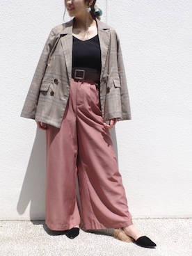 「ECLIN（エクラン）のアイテム」を使った、arisa__eclinさん（レディース・158cm）の夏コーディネート