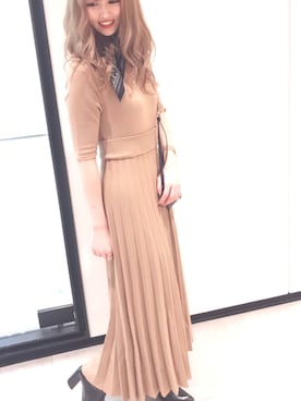 「158cm」｜「アイテム（ワンピース/ドレス）」を使った、arisa__eclinさん（レディース・158cm）の秋コーディネート