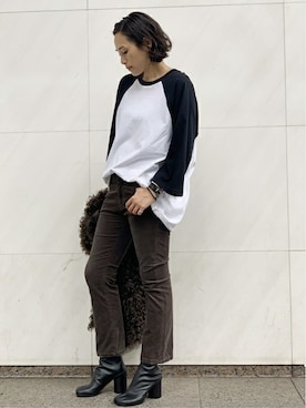 「AP STUDIO（エーピーストゥディオ）のアイテム（パンツ）」を使った、YUIさん（レディース・162cm）の秋コーディネート