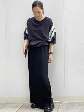 「AP STUDIO（エーピーストゥディオ）のアイテム（ミリタリージャケット）」を使った、YUIさん（レディース・162cm）の秋コーディネート