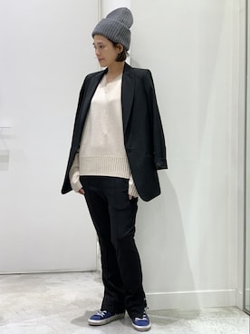 「AP STUDIO（エーピーストゥディオ）のアイテム（帽子）」を使った、YUIさん（レディース・162cm）の冬コーディネート
