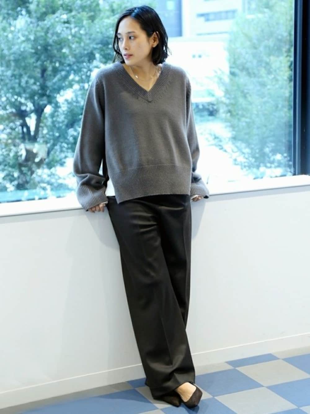 AP STUDIO（エーピーストゥディオ）の「BABA Vネックニット（ニット