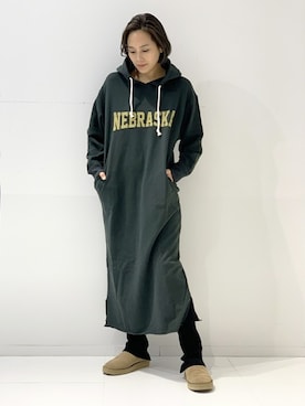 「AP STUDIO（エーピーストゥディオ）のアイテム（ワンピース/ドレス）」を使った、YUIさん（レディース・162cm）の冬コーディネート