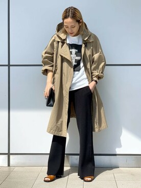 「AP STUDIO（エーピーストゥディオ）のアイテム（その他アウター）」を使った、YUIさん（レディース・162cm）の春コーディネート