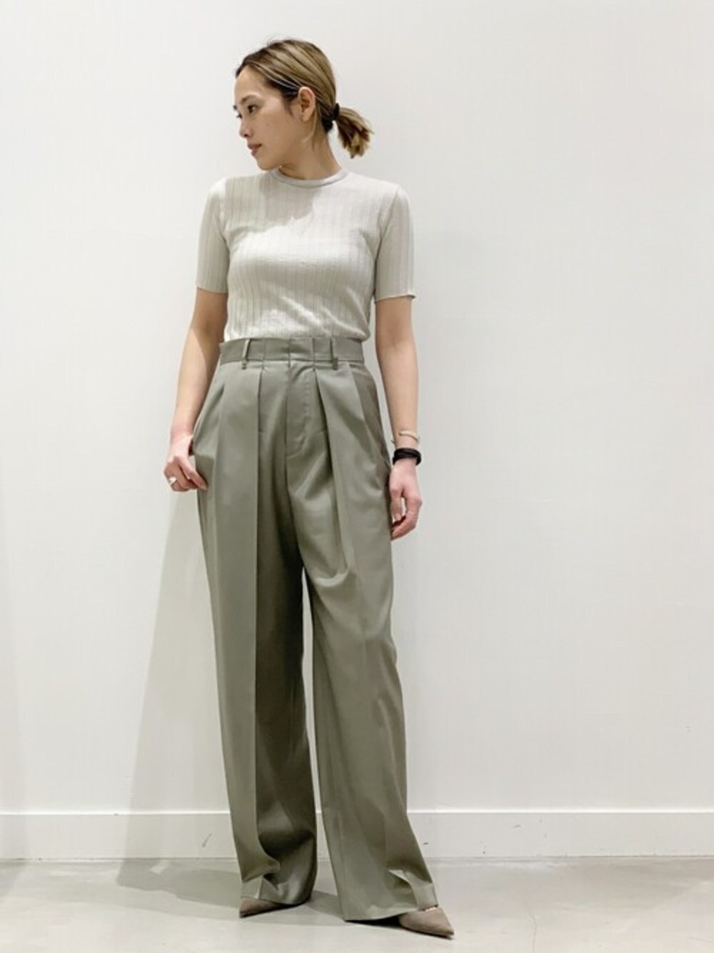 パンツ ap AP STUDIO 2020SS CHINTZ タックパンツ