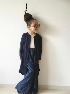 「アイテム（カーディガン/ボレロ）」を使った、ever closetさん（キッズ・110cm）の秋コーディネート