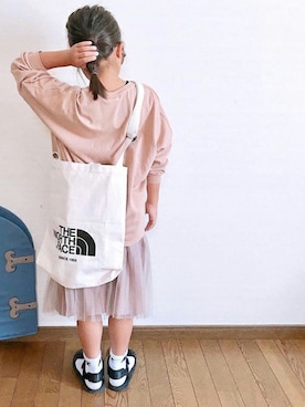 「アイテム（スカート）」を使った、ever closetさん（キッズ・110cm）の秋コーディネート