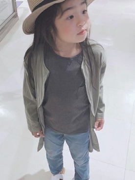 「アイテム（カーディガン/ボレロ）」を使った、ever closetさん（キッズ・110cm）の秋コーディネート