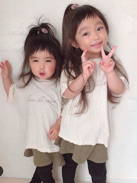 「アイテム（スカート）」を使った、ever closetさん（キッズ・110cm）の秋コーディネート