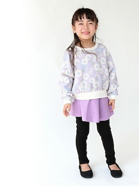 「アイテム（スカート）」を使った、ever closetさん（キッズ・110cm）の秋コーディネート