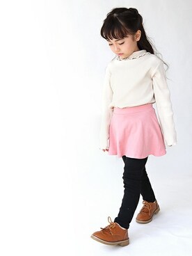 「アイテム（スカート）」を使った、ever closetさん（キッズ・110cm）の秋コーディネート