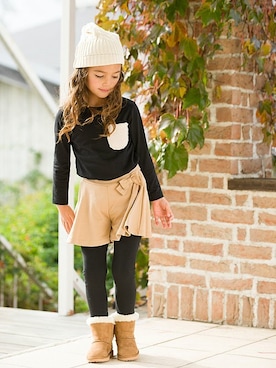 「アイテム（レッグウェア）」を使った、ever closetさん（キッズ・110cm）の秋コーディネート