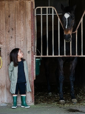 「ロングカーディガン」｜ever closetさん（キッズ・110cm）の秋コーディネート