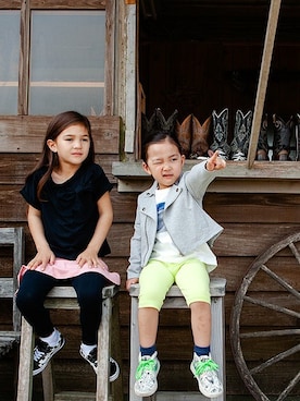 「ever closet（エバークローゼット）のアイテム」を使った、ever closetさん（キッズ・110cm）の秋コーディネート