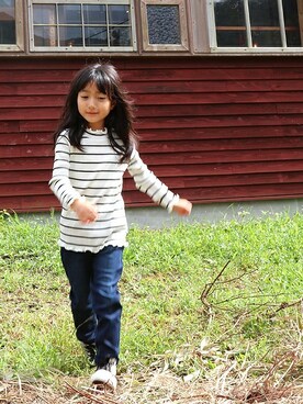 「ever closet（エバークローゼット）のアイテム」を使った、ever closetさん（キッズ・110cm）の秋コーディネート