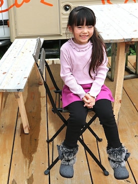 「ever closet（エバークローゼット）のアイテム」を使った、ever closetさん（キッズ・110cm）の秋コーディネート