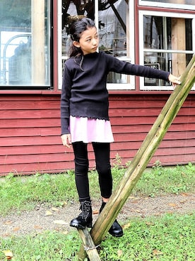 「ever closet（エバークローゼット）のアイテム」を使った、ever closetさん（キッズ・110cm）の秋コーディネート
