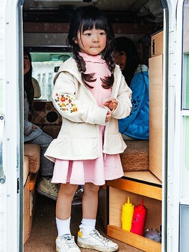 「アイテム（パーカー）」を使った、ever closetさん（キッズ・110cm）の秋コーディネート