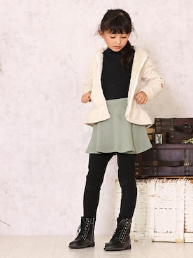 「アイテム（パーカー）」を使った、ever closetさん（キッズ・130cm）の秋コーディネート