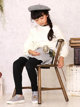 「アイテム（スウェット）」を使った、ever closetさん（キッズ・130cm）の秋コーディネート