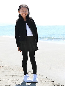 「アイテム（カーディガン/ボレロ）」を使った、ever closetさん（キッズ・130cm）の秋コーディネート