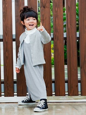 「CONVERSE（コンバース）のアイテム」を使った、ever closetさん（キッズ・110cm）の秋コーディネート