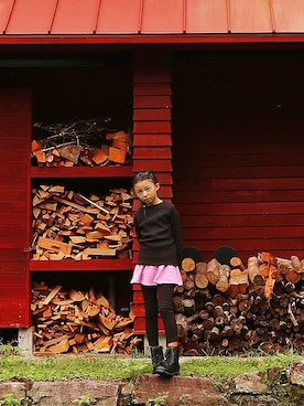 「ever closet（エバークローゼット）のアイテム」を使った、ever closetさん（キッズ・110cm）の秋コーディネート