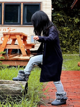 「アイテム（カーディガン/ボレロ）」を使った、ever closetさん（キッズ・110cm）の秋コーディネート