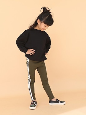 「アイテム（レギンス/スパッツ）」を使った、ever closetさん（キッズ・110cm）の冬コーディネート