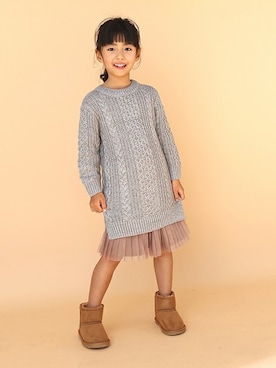 「アイテム（ワンピース/ドレス）」を使った、ever closetさん（キッズ・110cm）の冬コーディネート