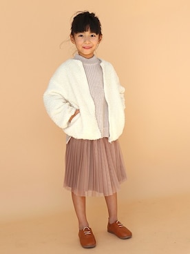 「アイテム（ブルゾン）」を使った、ever closetさん（キッズ・110cm）の冬コーディネート