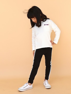 「アイテム（レッグウェア）」を使った、ever closetさん（キッズ・110cm）の冬コーディネート