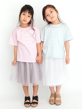 「アイテム（スカート）」を使った、ever closetさん（キッズ・110cm）の夏コーディネート