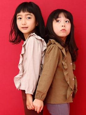 「アイテム（カーディガン/ボレロ）」を使った、ever closetさん（キッズ・110cm）の秋コーディネート