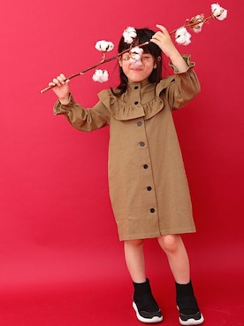 「アイテム（ワンピース/ドレス）」を使った、ever closetさん（キッズ・110cm）の秋コーディネート