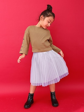 「アイテム（スカート）」を使った、ever closetさん（キッズ・110cm）の冬コーディネート