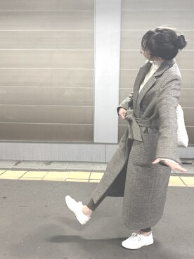 「SPERGA（スペルガ）のアイテム（シューズ）」を使った、maicomさん（レディース・155cm）の冬コーディネート