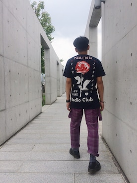 「carhartt」｜「アイテム（その他シューズ）」を使った、陳冠年さん（メンズ・167cm）の春コーディネート