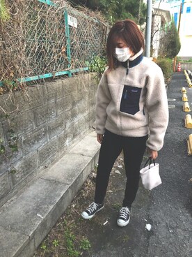 「BAYFLOW(BAYFLOW)」｜「アイテム（その他アウター）」を使った、けいさん（レディース・164cm）の冬コーディネート