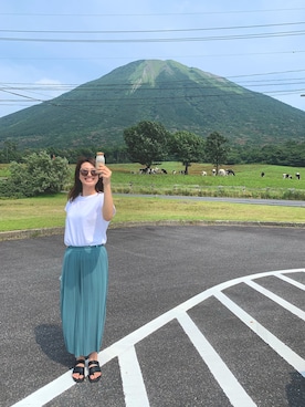 「SEVENDAYS=SUNDAY（セブンデイズサンデイ）のアイテム（かごバッグ）」を使った、けいさん（レディース・164cm）の夏コーディネート