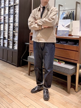 「ボタンダウンシャツ」｜「アイテム（ブルゾン）」を使った、naoki  kamakurashirtさん（メンズ・166cm）の冬コーディネート